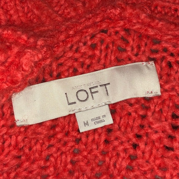 Loft Vibrant Coral Orange Cardigan - Picture 4 of 5